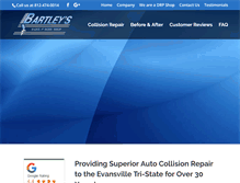 Tablet Screenshot of bartleysbodyshop.com
